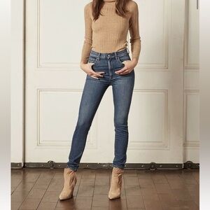 BOYISH The Zachary Jeans Mid to High Waist Fitted Skinny Leg Size 25